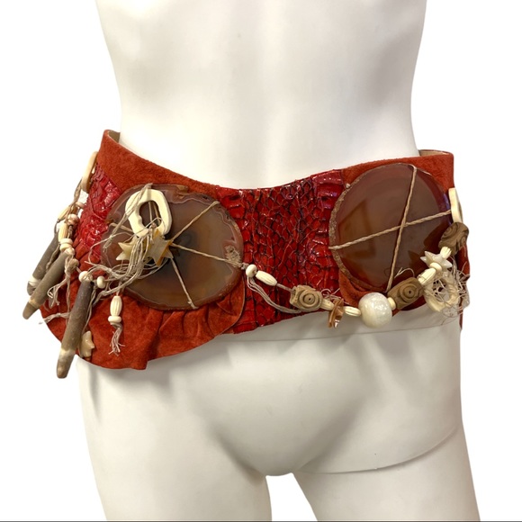 Laise Adzer | Accessories | Vintage 98s Leather Agate  display picture 2
